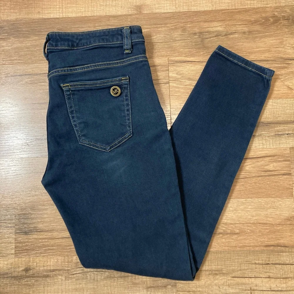 MICHAEL Michael Kors | Women’s Izzy Skinny Dark Wash Jeans - Picture 2 of 11